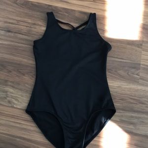 Black justice leotard size 12 kids